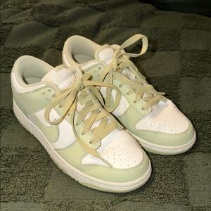 Nike Women’s Sage Green + White Dunks